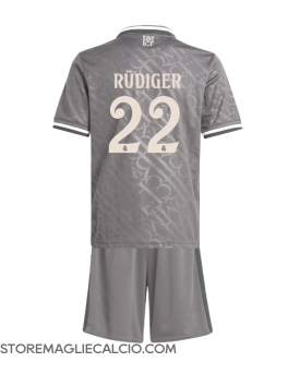 Real Madrid Antonio Rudiger #22 Maglia Gara Terza Repliche 2024-25 Bambino